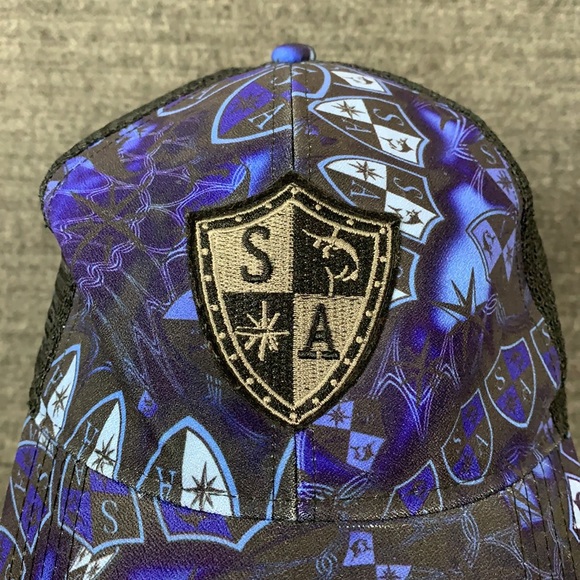 SA Co Kids Trucker Hat Adjustable Blue Black Embroidered Snapback Mesh Back Cap - Picture 3 of 13